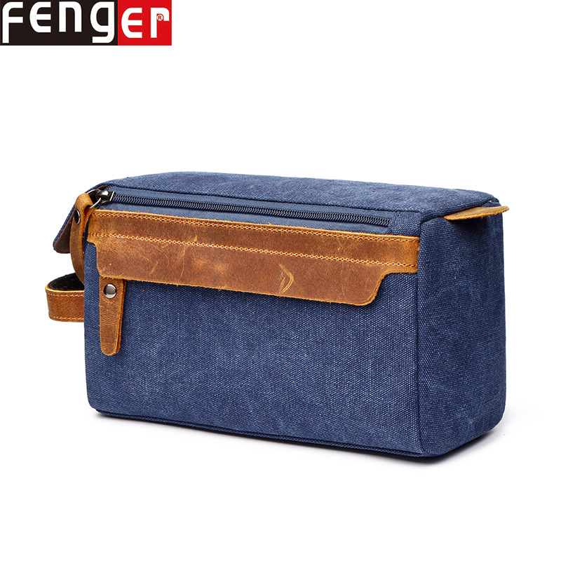 Geantă de voiaj pentru produsele de îngrijire și cosmetice, pânză, capacitate sub 20 L, căptușeală poliester-bumbac, model monocrom, 8650#