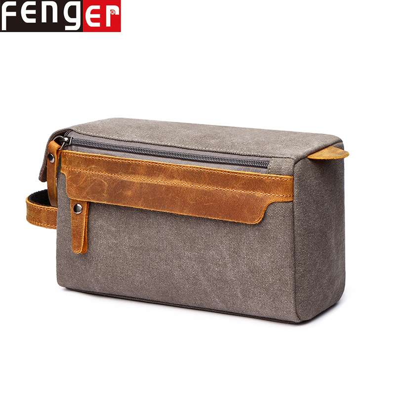 Geantă de voiaj pentru produsele de îngrijire și cosmetice, pânză, capacitate sub 20 L, căptușeală poliester-bumbac, model monocrom, 8650#