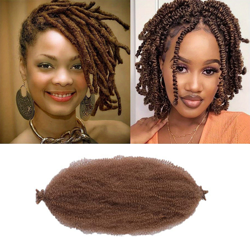 Manfuli SW296 Ženska peruka s kovrčavom kosom i afričkim crochet pletenicama, mehanička obrada, visokotemperaturna svila, nije bojiva