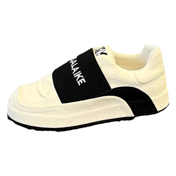 Ανδρικά παπούτσια με παχιά σόλα, επάνω μέρος από μικροϊνες, μοτίβο color-block, σόλα από καουτσούκ, κορδόνια