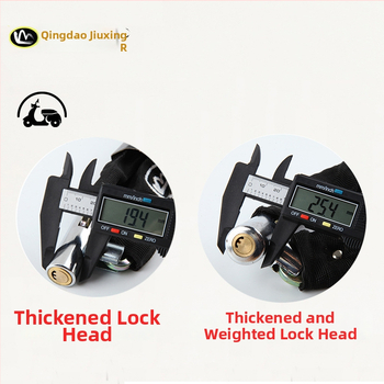 Lánczár kerékpárokhoz és motorkerékpárokhoz anti-lopás védelemmel, teljes rézből készült záróhengerrel, modellek 6608-1, 6610-1, 6612-1, 6615-1