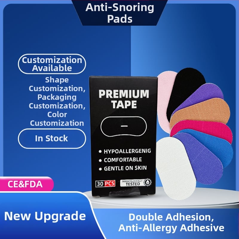 Szájzsinór alvásra – horkolás elleni tapasz, rugalmas anyag, testreszabható, egyszerű stílus