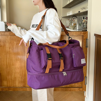 Geantă unisex pentru călătorii și fitness, compactă, capacitate sub 20 L, material Oxford, respirabilă, căptușeală poliester