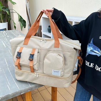 Geantă unisex pentru călătorii și fitness, compactă, capacitate sub 20 L, material Oxford, respirabilă, căptușeală poliester
