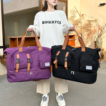 Geantă unisex pentru călătorii și fitness, compactă, capacitate sub 20 L, material Oxford, respirabilă, căptușeală poliester