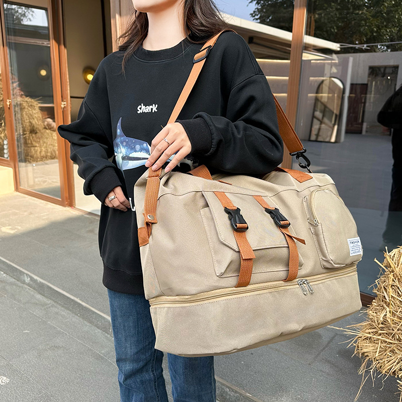 Geantă unisex pentru călătorii și fitness, compactă, capacitate sub 20 L, material Oxford, respirabilă, căptușeală poliester