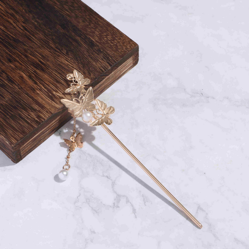 Weituo сплав античен дамски шпилка за коса, геометричен стил, ръчна изработка
