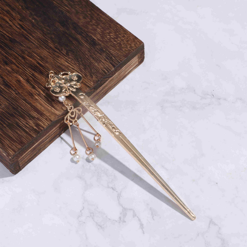Weituo сплав античен дамски шпилка за коса, геометричен стил, ръчна изработка