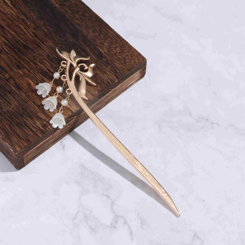 Weituo сплав античен дамски шпилка за коса, геометричен стил, ръчна изработка