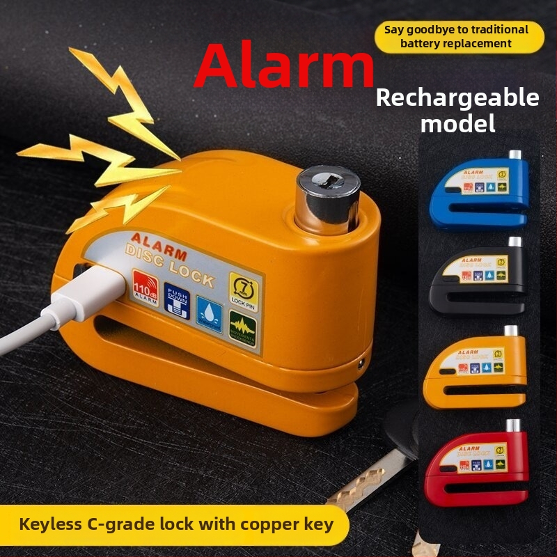 Αναφορτιζόμενο Αλάρμ Δίσκου Κλείδωμα για Ποδήλατο, Αλουμινίου Κράμα, 281 g, Μοντέλο D02, Κωδικός Προϊόντος D01