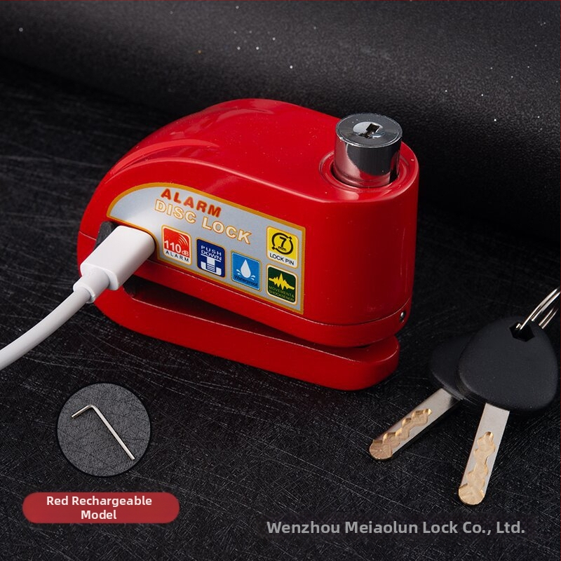Αναφορτιζόμενο Αλάρμ Δίσκου Κλείδωμα για Ποδήλατο, Αλουμινίου Κράμα, 281 g, Μοντέλο D02, Κωδικός Προϊόντος D01