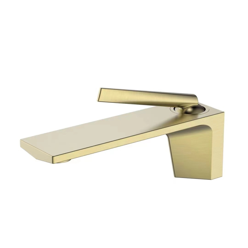 Baterie chiuvetă cu o singură manetă, pentru apă caldă/rece, montaj ascuns, corp din cupru, finisaj electroplacat