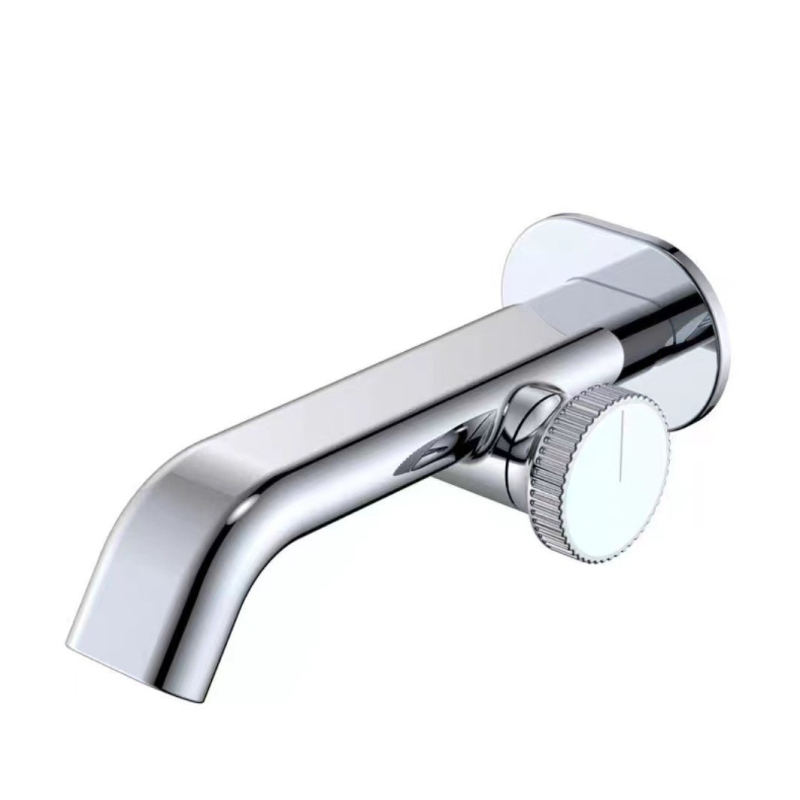 Baterie chiuvetă cu o singură manetă, pentru apă caldă/rece, montaj ascuns, corp din cupru, finisaj electroplacat