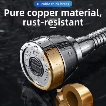 Predĺženie kuchynskej batérie s univerzálnym konvertorom, 304 nerezová oceľ, elektroplátované, ručné inštalácie, model Semi-Copper