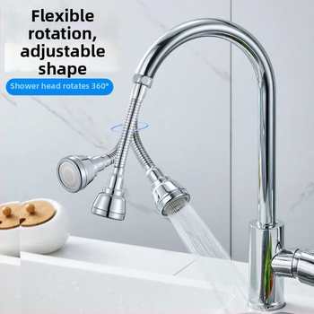 Predĺženie kuchynskej batérie s univerzálnym konvertorom, 304 nerezová oceľ, elektroplátované, ručné inštalácie, model Semi-Copper