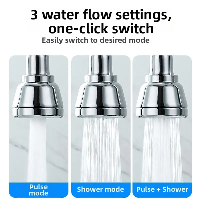 Predĺženie kuchynskej batérie s univerzálnym konvertorom, 304 nerezová oceľ, elektroplátované, ručné inštalácie, model Semi-Copper