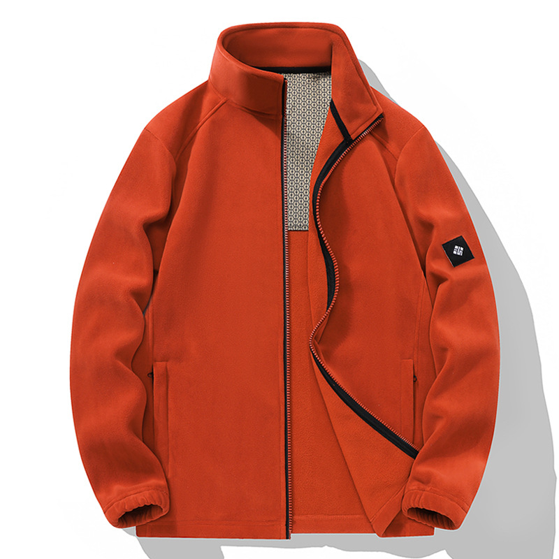 Polár fleece kardigán - polár anyag, uniszex, kapucni nélküli, bélés nélküli, egyszínű, melegen tart, túrázáshoz és kempingezéshez