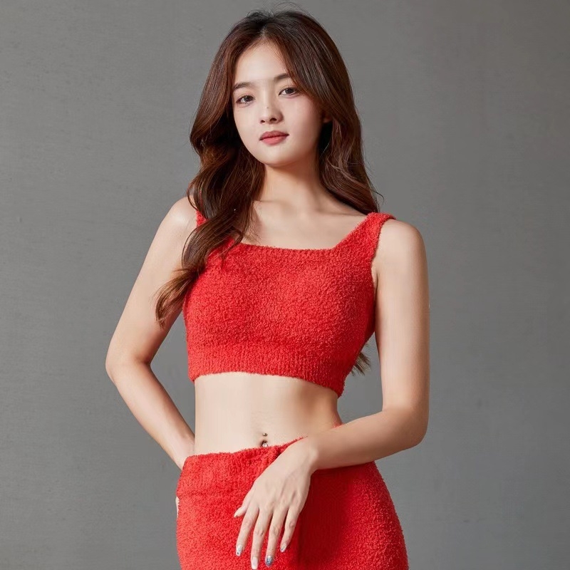 Vesta caldă din velur pentru femei cu sutien încorporat și pernă pentru bust, pulover, 100% poliester, respirabil