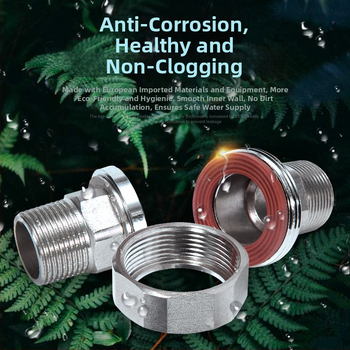 Závitový spoj s dvojitým vonkajším závitom, vnútorné a vonkajšie závity, 1 palec, vodný delič