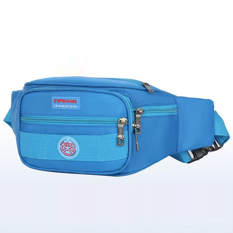 Ανδρική τσάντα μέσης, νάιλον, αδιάβροχη, μονόχρωμη, επένδυση πολυεστέρα