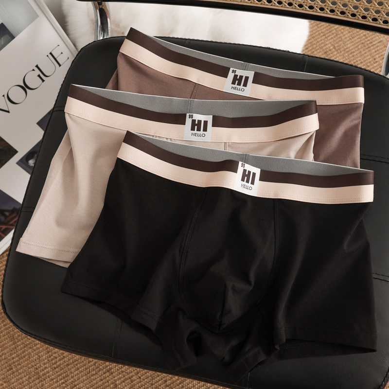 Férfi pamut boxer brief, 95–100% pamut, középmagas derekú, kötött anyag, egyszínű modell, sportos alsónemű