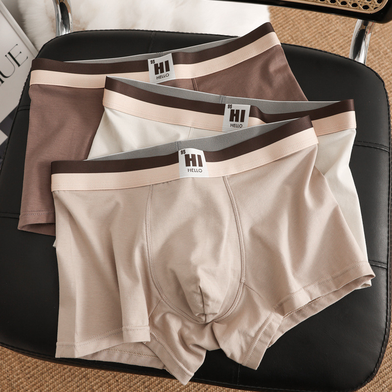Férfi pamut boxer brief, 95–100% pamut, középmagas derekú, kötött anyag, egyszínű modell, sportos alsónemű