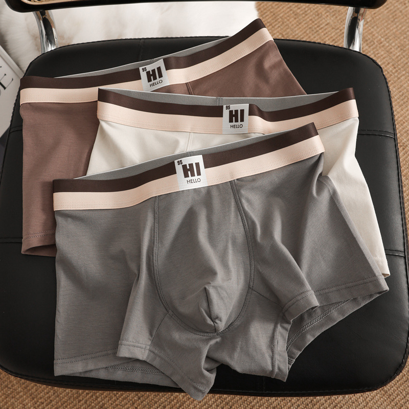 Férfi pamut boxer brief, 95–100% pamut, középmagas derekú, kötött anyag, egyszínű modell, sportos alsónemű