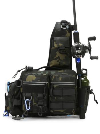 Ανδρικό Τσαντάκι Μέσης – Πολυλειτουργική Τακτική Τσάντα για Ψάρεμα, Αναπνεύσιμο Νάιλον, Αδιάβροχη Εσωτερική Επένδυση Πολυεστέρα, Στυλ Αναψυχής Ταξιδιού