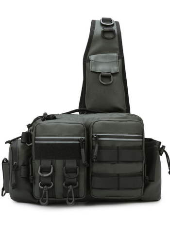 Ανδρικό Τσαντάκι Μέσης – Πολυλειτουργική Τακτική Τσάντα για Ψάρεμα, Αναπνεύσιμο Νάιλον, Αδιάβροχη Εσωτερική Επένδυση Πολυεστέρα, Στυλ Αναψυχής Ταξιδιού