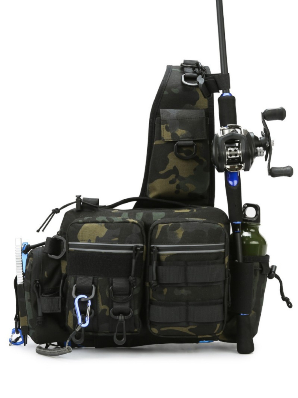 Ανδρικό Τσαντάκι Μέσης – Πολυλειτουργική Τακτική Τσάντα για Ψάρεμα, Αναπνεύσιμο Νάιλον, Αδιάβροχη Εσωτερική Επένδυση Πολυεστέρα, Στυλ Αναψυχής Ταξιδιού