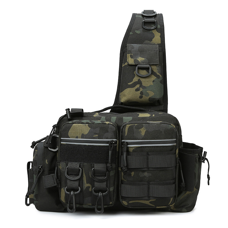Ανδρικό Τσαντάκι Μέσης – Πολυλειτουργική Τακτική Τσάντα για Ψάρεμα, Αναπνεύσιμο Νάιλον, Αδιάβροχη Εσωτερική Επένδυση Πολυεστέρα, Στυλ Αναψυχής Ταξιδιού