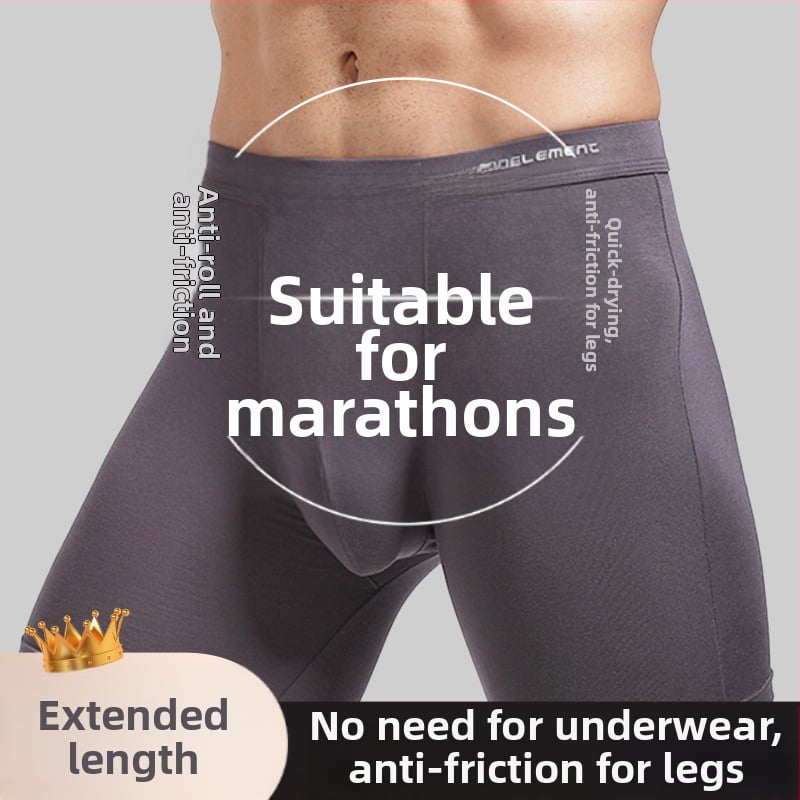 Férfi sportos boxer briefs hosszú lábbal, dörzsálló, gyorsan száradó, 90–95% viszkóz