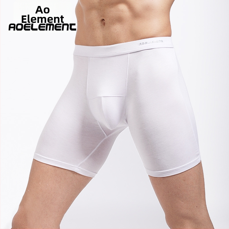 Férfi sportos boxer briefs hosszú lábbal, dörzsálló, gyorsan száradó, 90–95% viszkóz