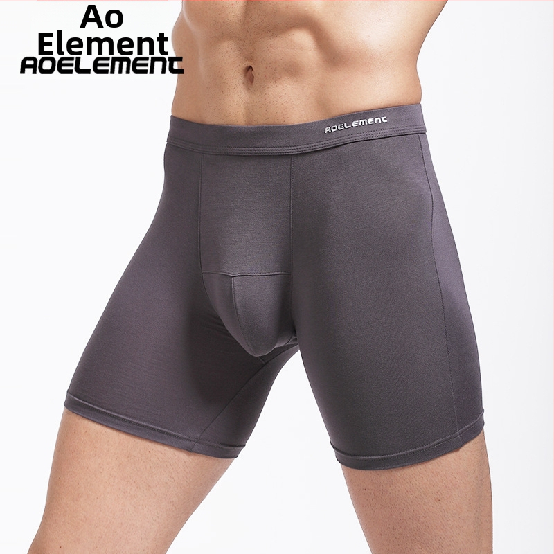 Férfi sportos boxer briefs hosszú lábbal, dörzsálló, gyorsan száradó, 90–95% viszkóz