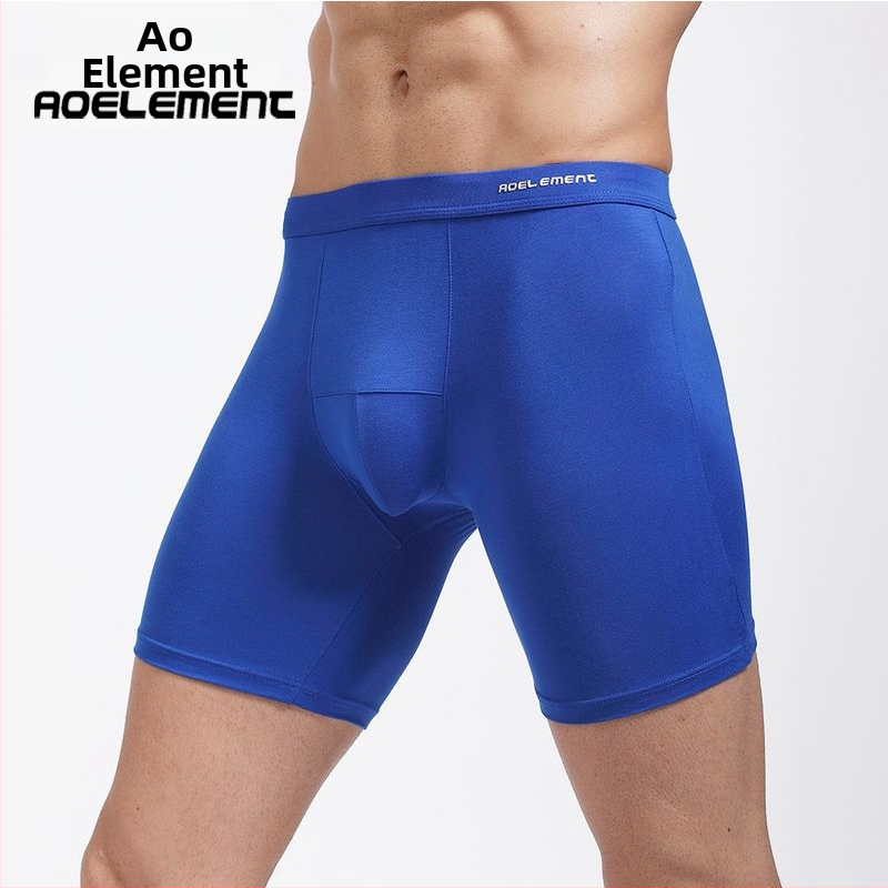 Férfi sportos boxer briefs hosszú lábbal, dörzsálló, gyorsan száradó, 90–95% viszkóz