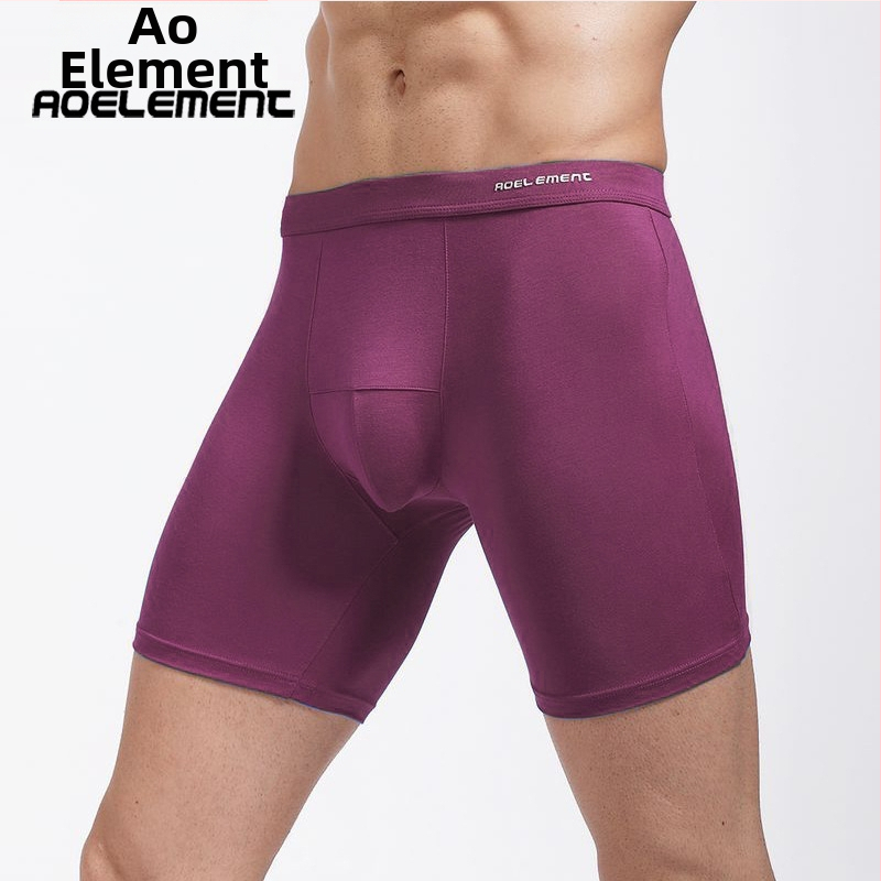 Férfi sportos boxer briefs hosszú lábbal, dörzsálló, gyorsan száradó, 90–95% viszkóz