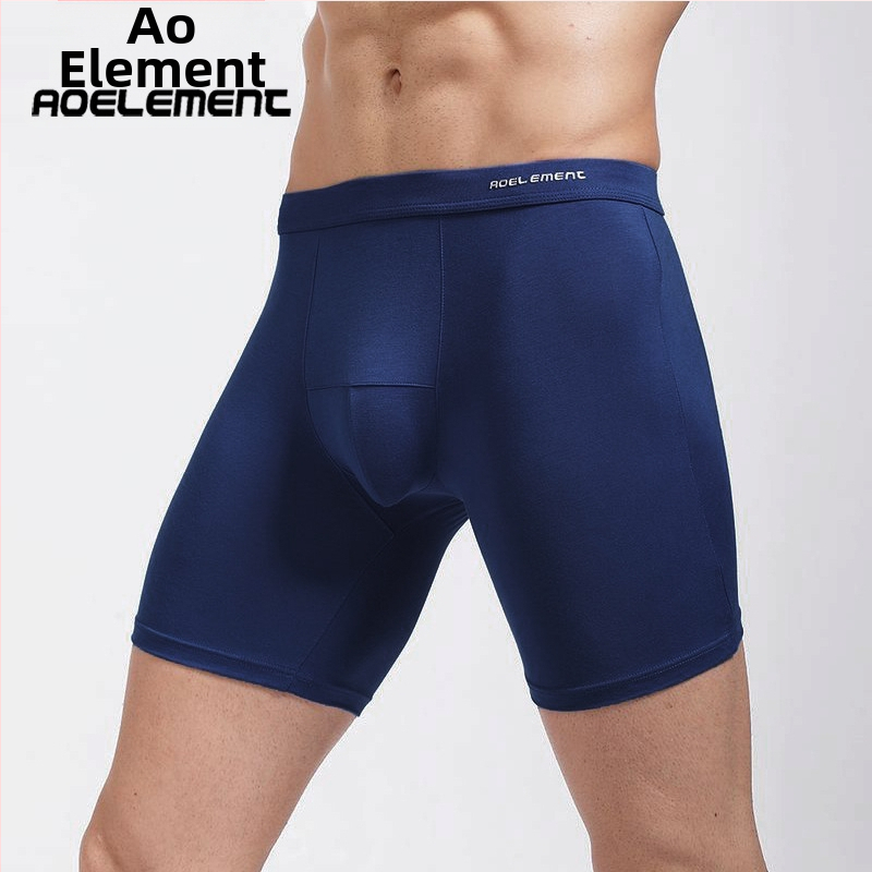 Férfi sportos boxer briefs hosszú lábbal, dörzsálló, gyorsan száradó, 90–95% viszkóz