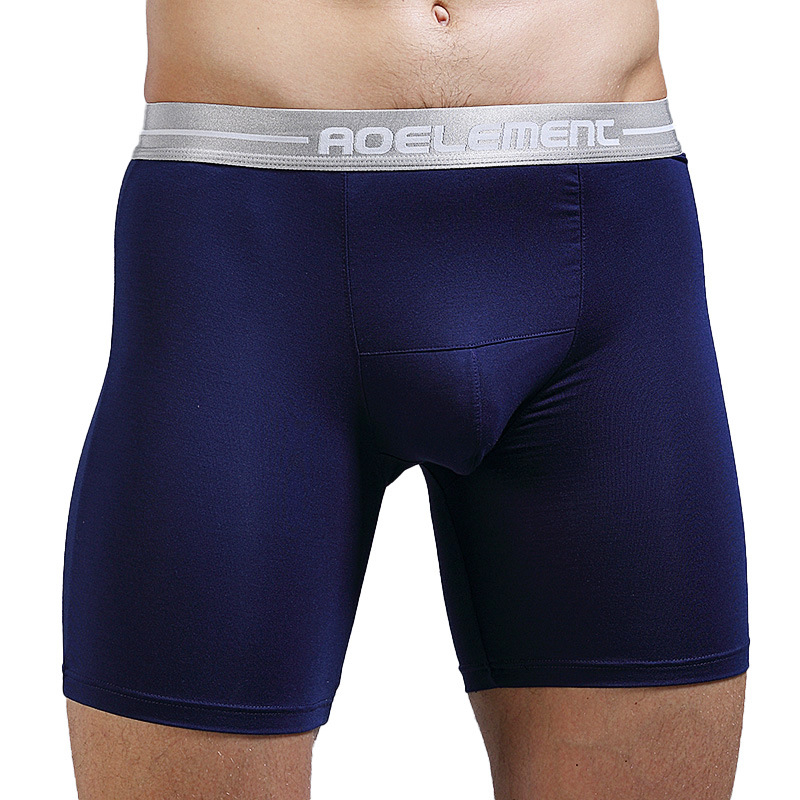 Férfi sportos boxer briefs hosszú lábbal, dörzsálló, gyorsan száradó, 90–95% viszkóz