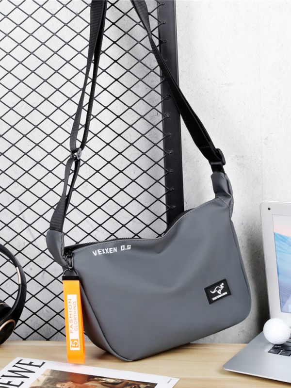 Muška crossbody torba, PU koža, gradska jednostavnost, velika kapaciteta, jednobojna, poliester podstava