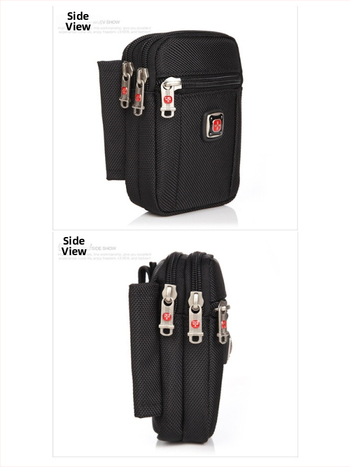 Férfi Oxford anyagú telefon táska cipzárral, függőleges négyszögletes formájú, utcai stílus