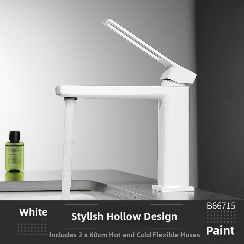 Meďový miešací kohútik na umývadlo, namontovaný na doske, keramická kartušová vložka, jednoručný, 0-99°C, 0,8 MPa