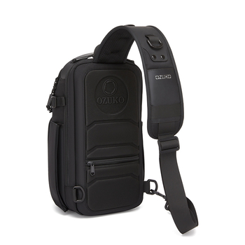Ozuko pánska chest bag crossbody — nepremokavá Oxford látka, veľká kapacita, viac priehradiek, mestský štýl