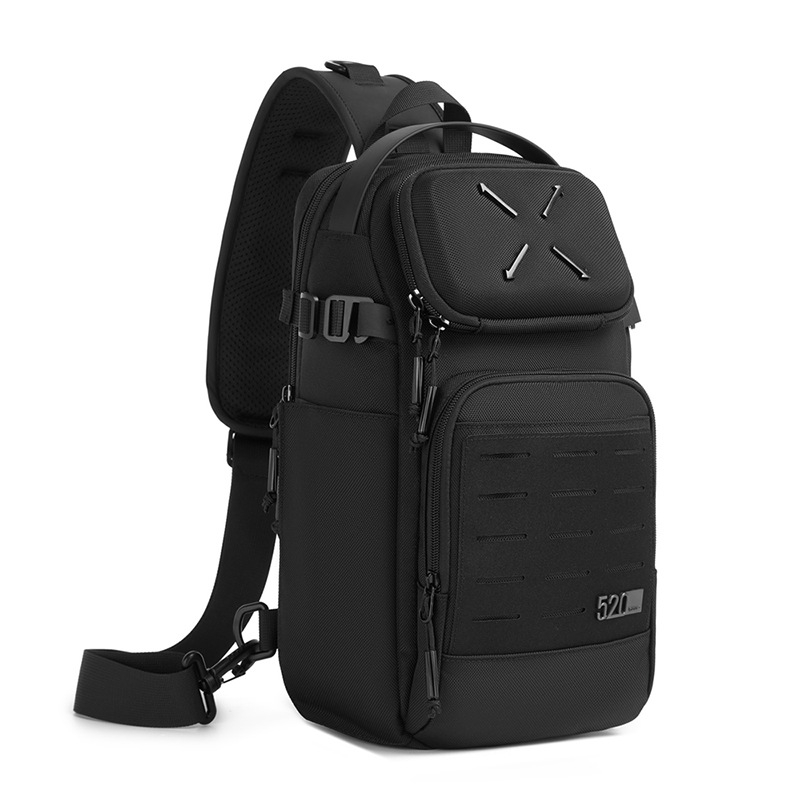 Ozuko pánska chest bag crossbody — nepremokavá Oxford látka, veľká kapacita, viac priehradiek, mestský štýl