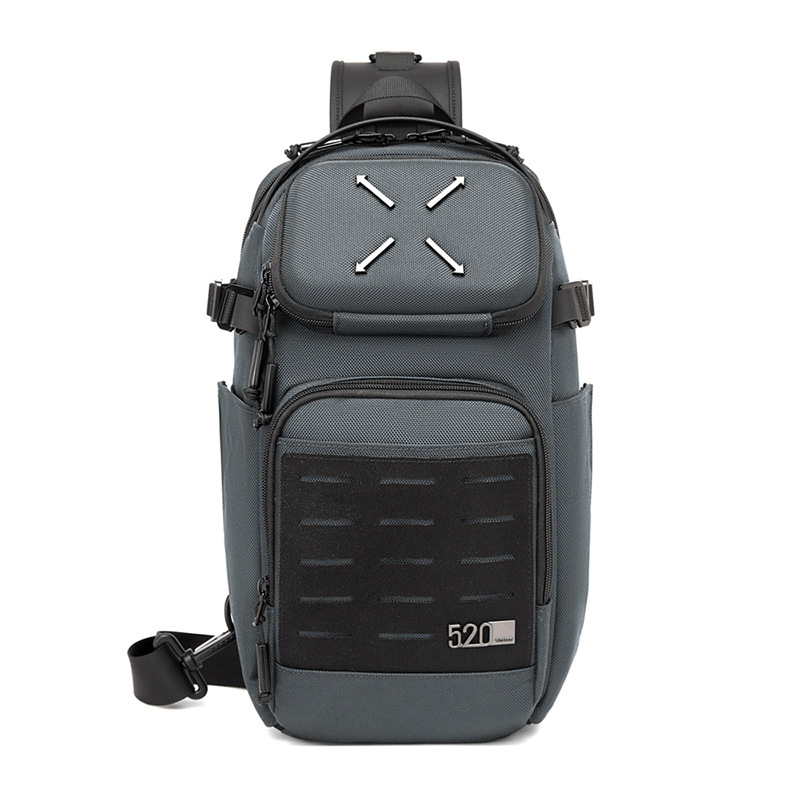 Ozuko pánska chest bag crossbody — nepremokavá Oxford látka, veľká kapacita, viac priehradiek, mestský štýl