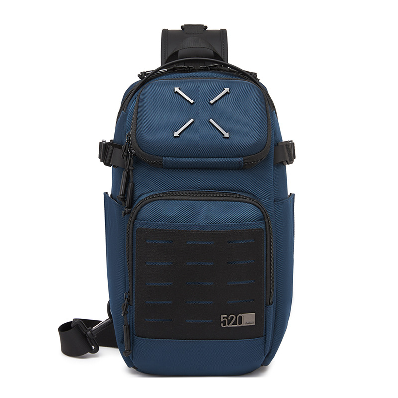 Ozuko pánska chest bag crossbody — nepremokavá Oxford látka, veľká kapacita, viac priehradiek, mestský štýl