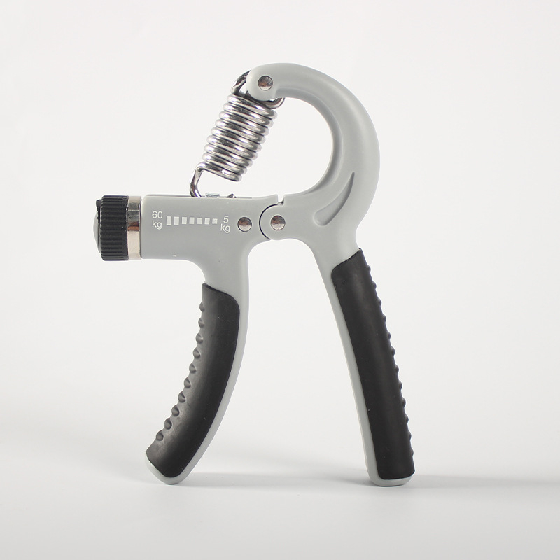 Állítható gumírozott fogás-erősítő, hordozható, ellenállás 5–60 kg, PP+TPE