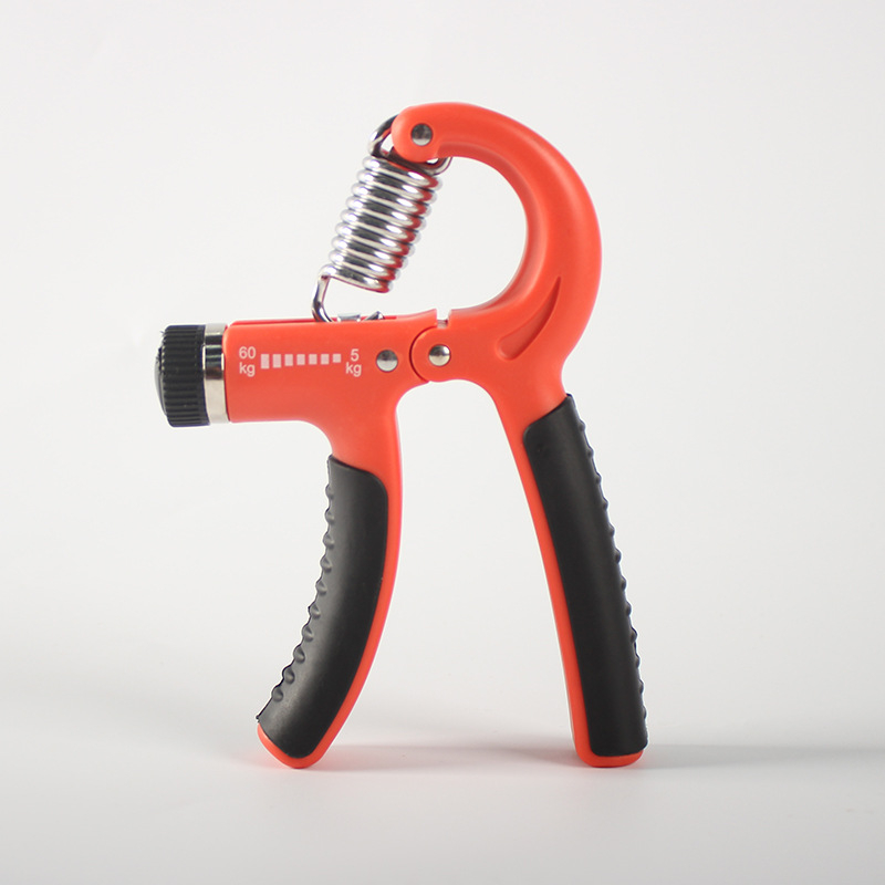 Állítható gumírozott fogás-erősítő, hordozható, ellenállás 5–60 kg, PP+TPE