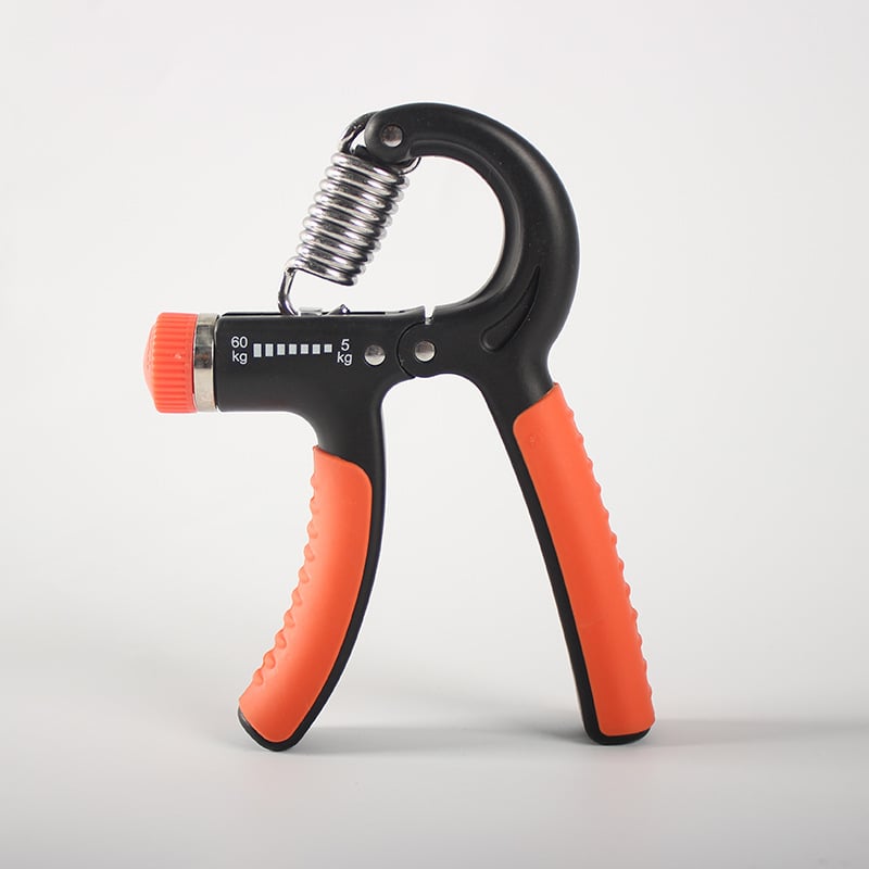 Állítható gumírozott fogás-erősítő, hordozható, ellenállás 5–60 kg, PP+TPE