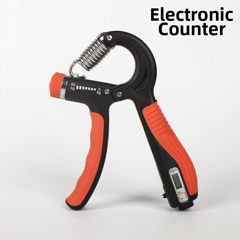 Állítható gumírozott fogás-erősítő, hordozható, ellenállás 5–60 kg, PP+TPE