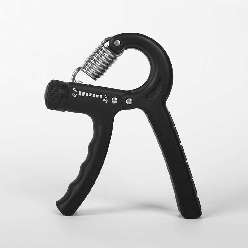 Állítható gumírozott fogás-erősítő, hordozható, ellenállás 5–60 kg, PP+TPE